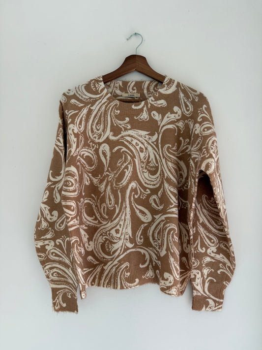 Pull col rond avec motifs