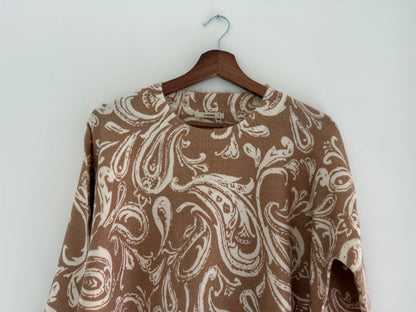 Pull col rond avec motifs
