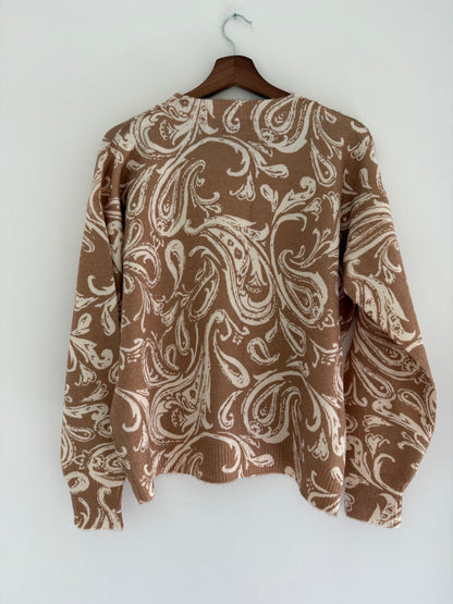 Pull col rond avec motifs