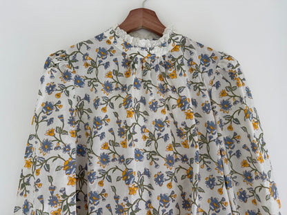 Blouse blanc cassé imprimé fleuri
