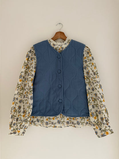 Blouse blanc cassé imprimé fleuri
