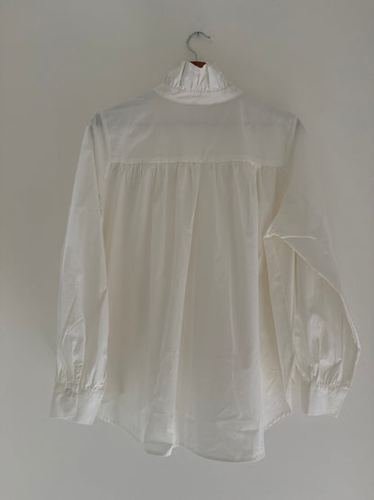 Chemise avec grand col blanche