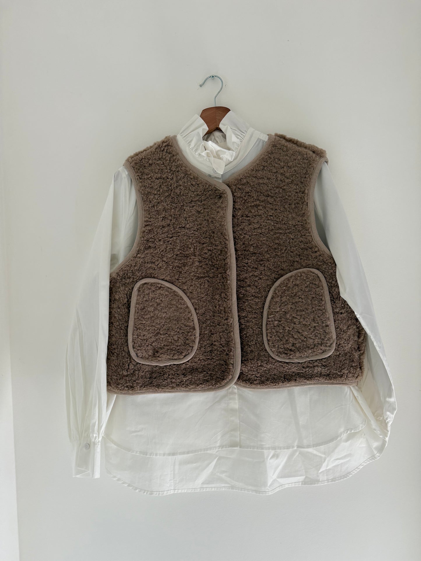Chemise avec grand col blanche