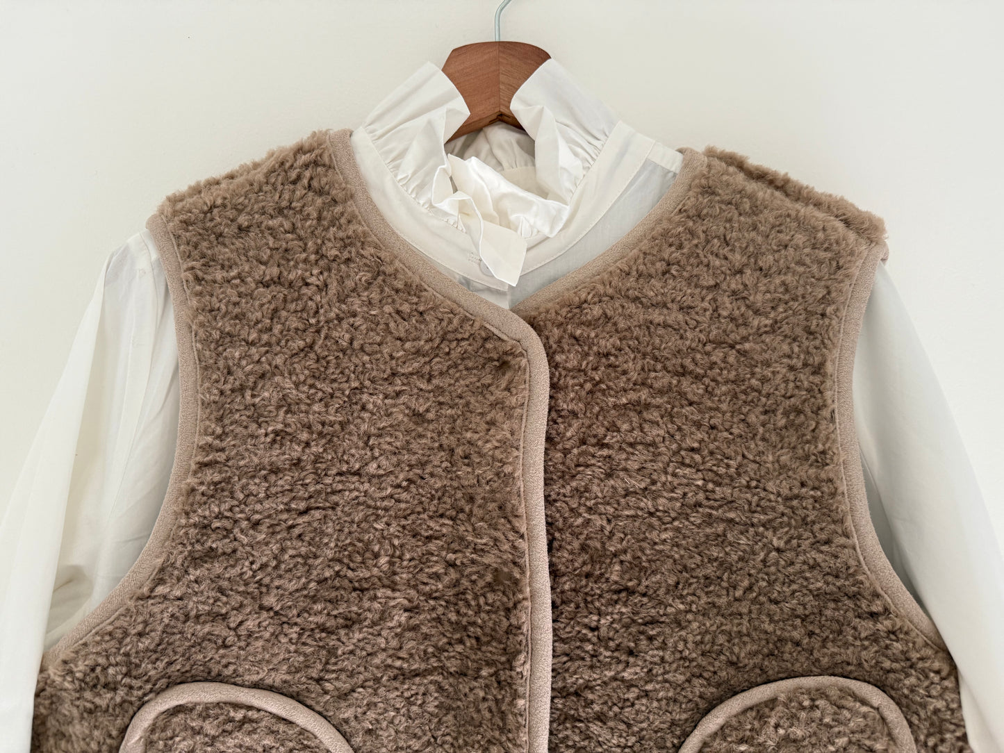 Chemise avec grand col blanche