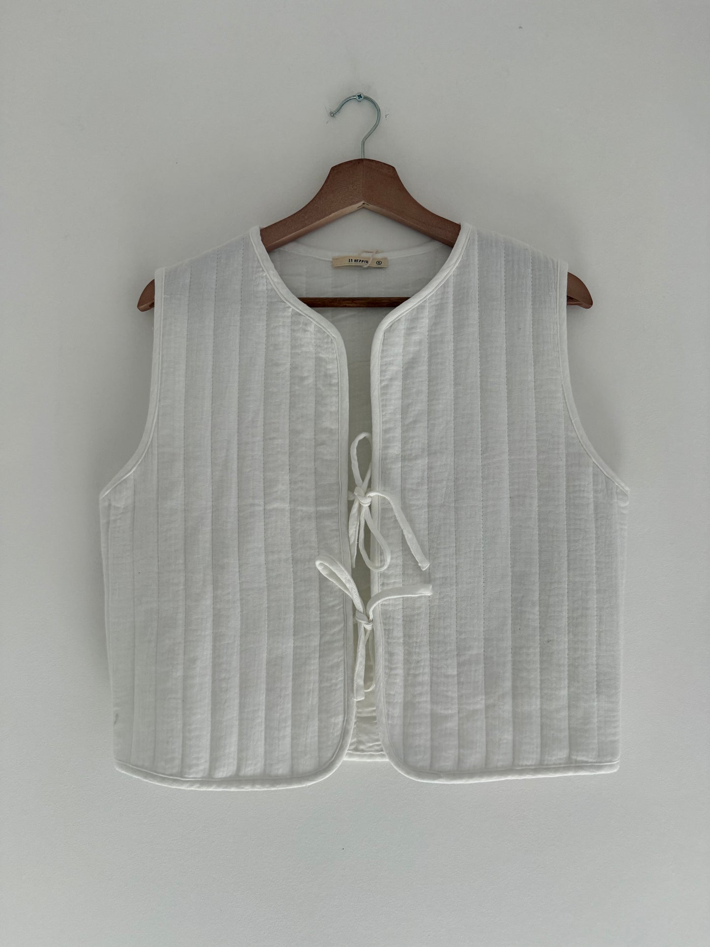 Gilet sans manches matelassé blanc