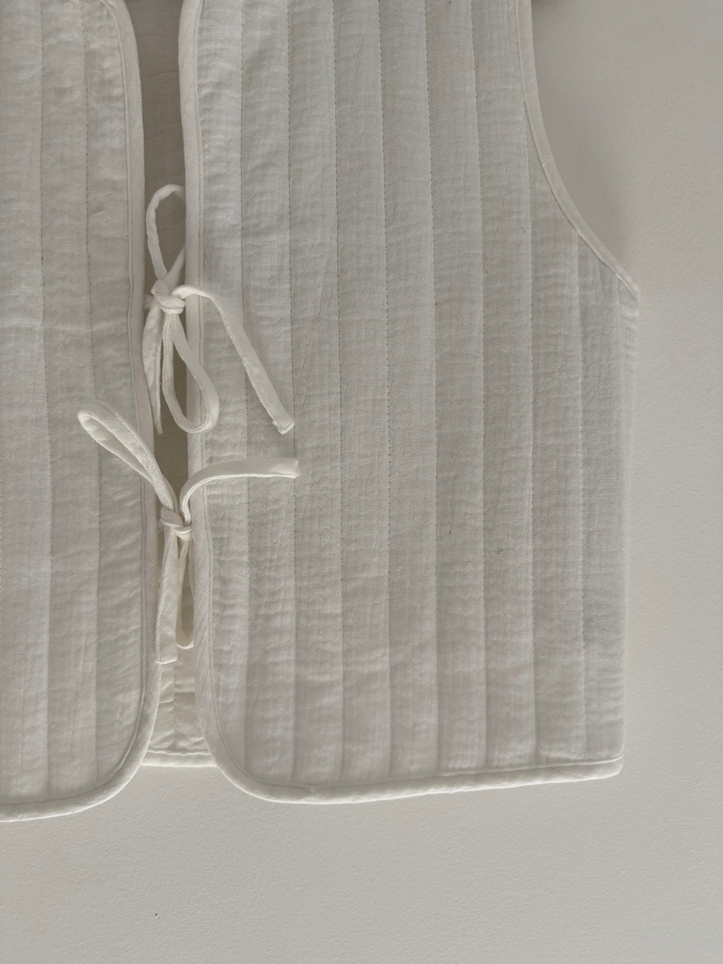 Gilet sans manches matelassé blanc