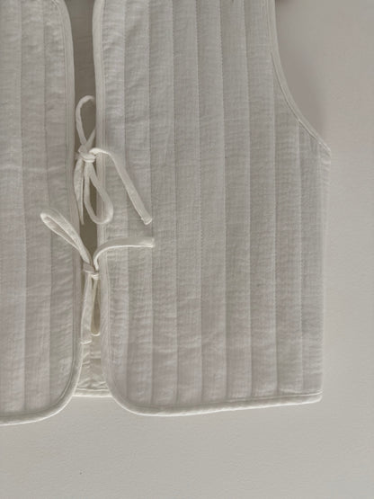 Gilet sans manches matelassé blanc