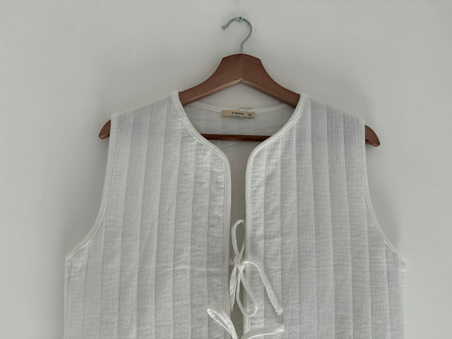 Gilet sans manches matelassé blanc