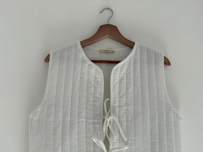 Gilet sans manches matelassé blanc