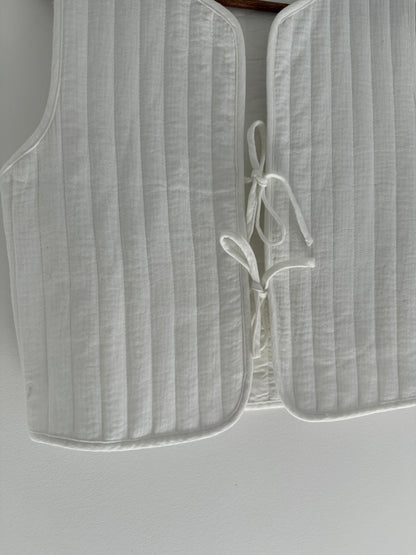 Gilet sans manches matelassé blanc