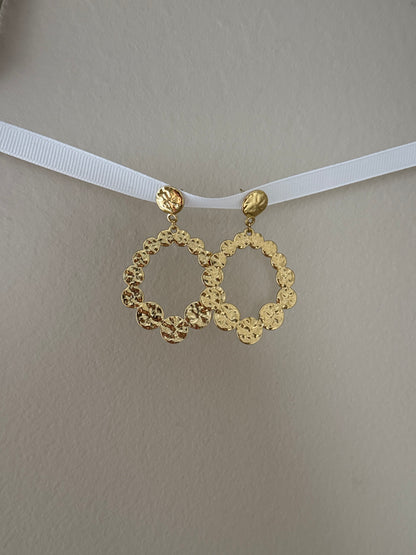Boucles d'oreilles pendantes forme circulaire