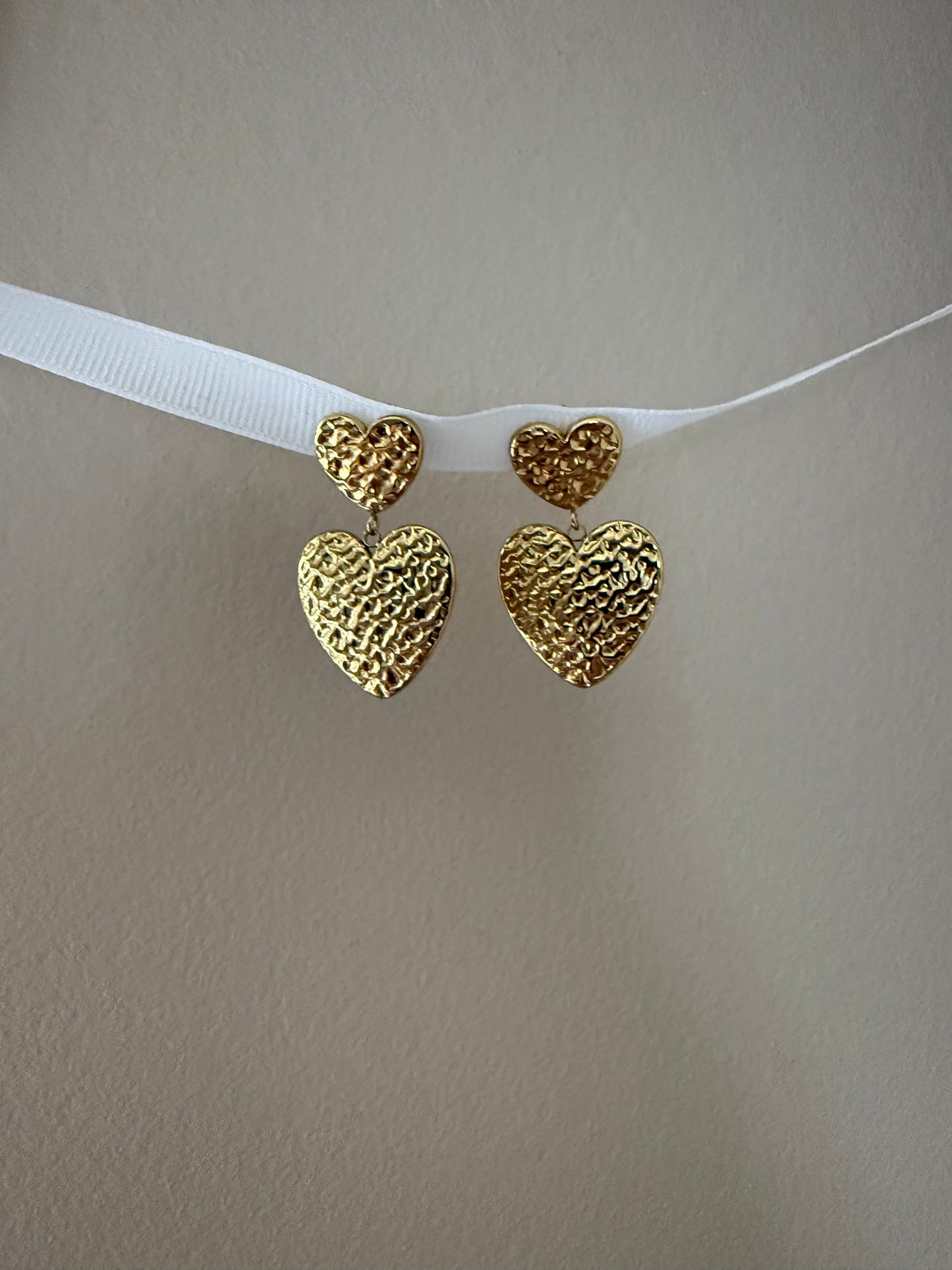 Boucles d'oreilles pendantes coeur