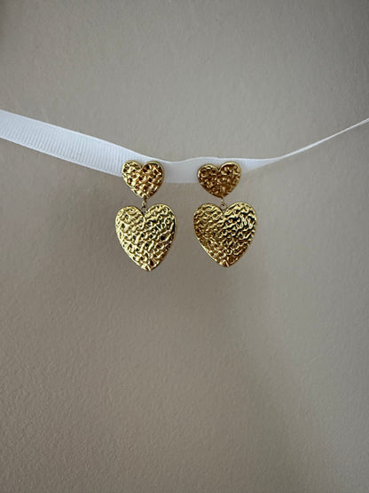 Boucles d'oreilles pendantes coeur