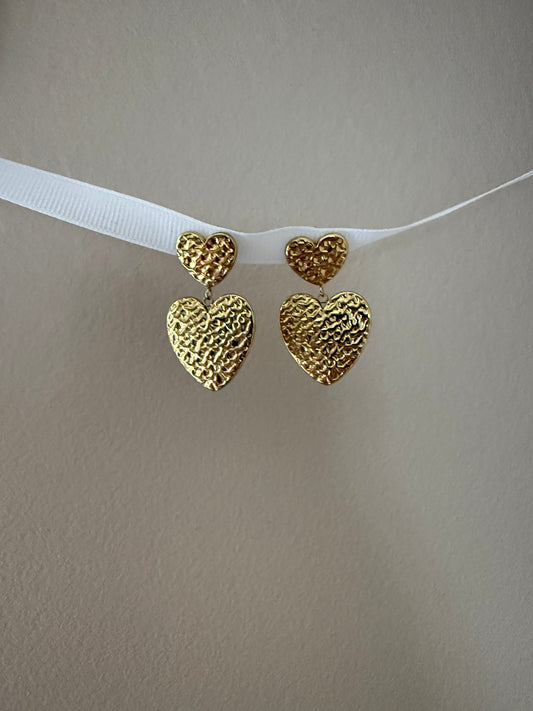 Boucles d'oreilles pendantes coeur