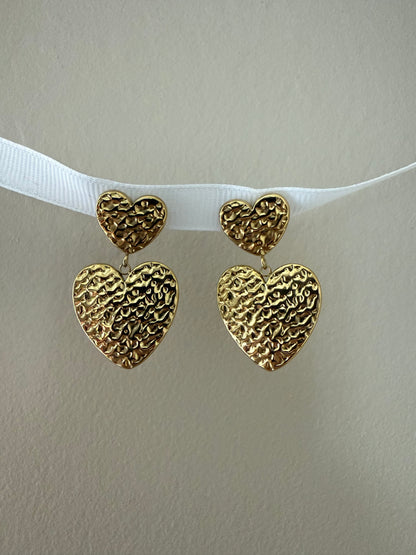 Boucles d'oreilles pendantes coeur