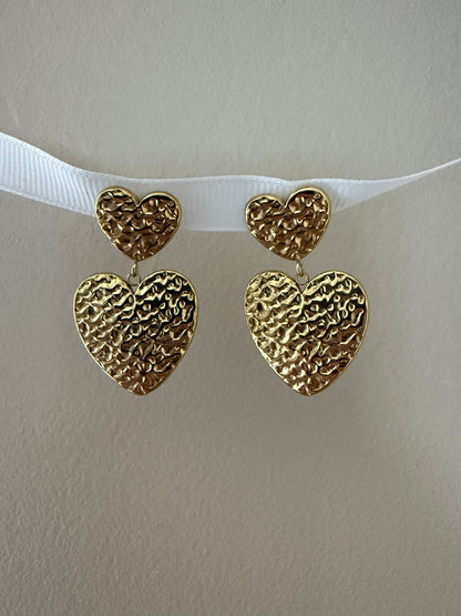 Boucles d'oreilles pendantes coeur