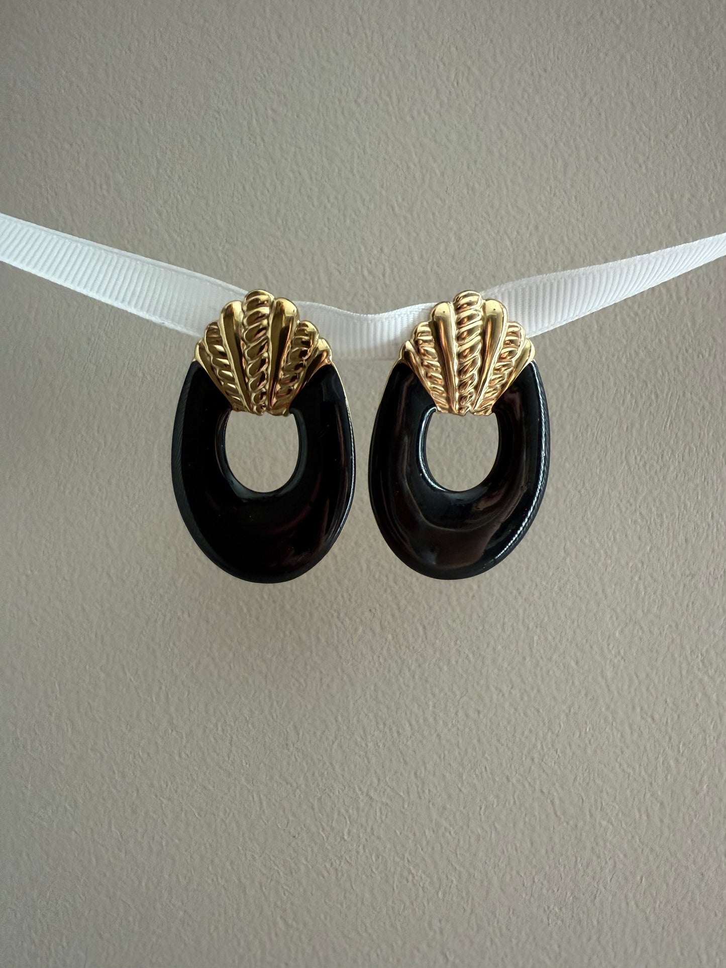 Boucles d'oreilles grand anneau épais style vintage