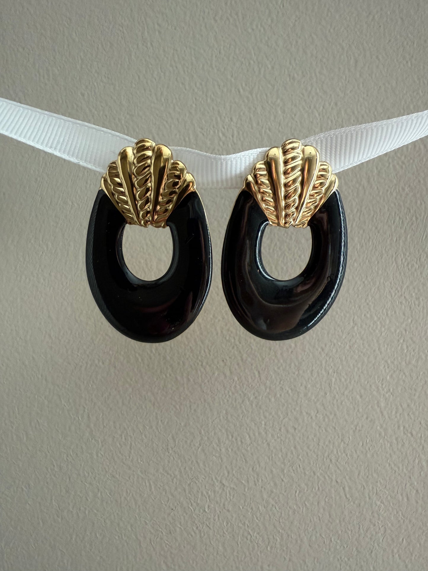 Boucles d'oreilles grand anneau épais style vintage