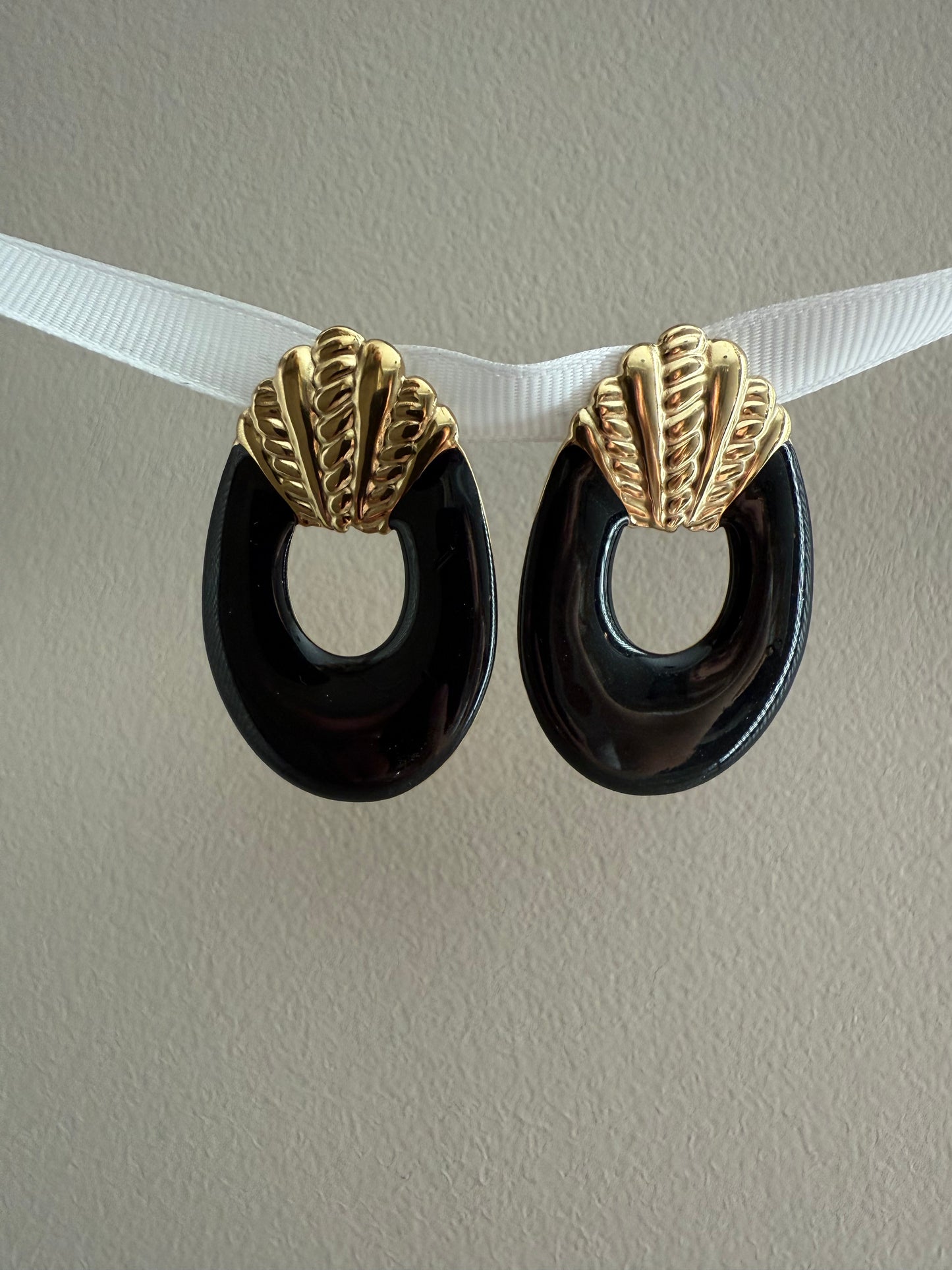 Boucles d'oreilles grand anneau épais style vintage