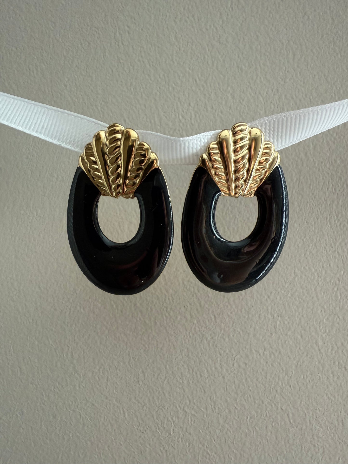 Boucles d'oreilles grand anneau épais style vintage