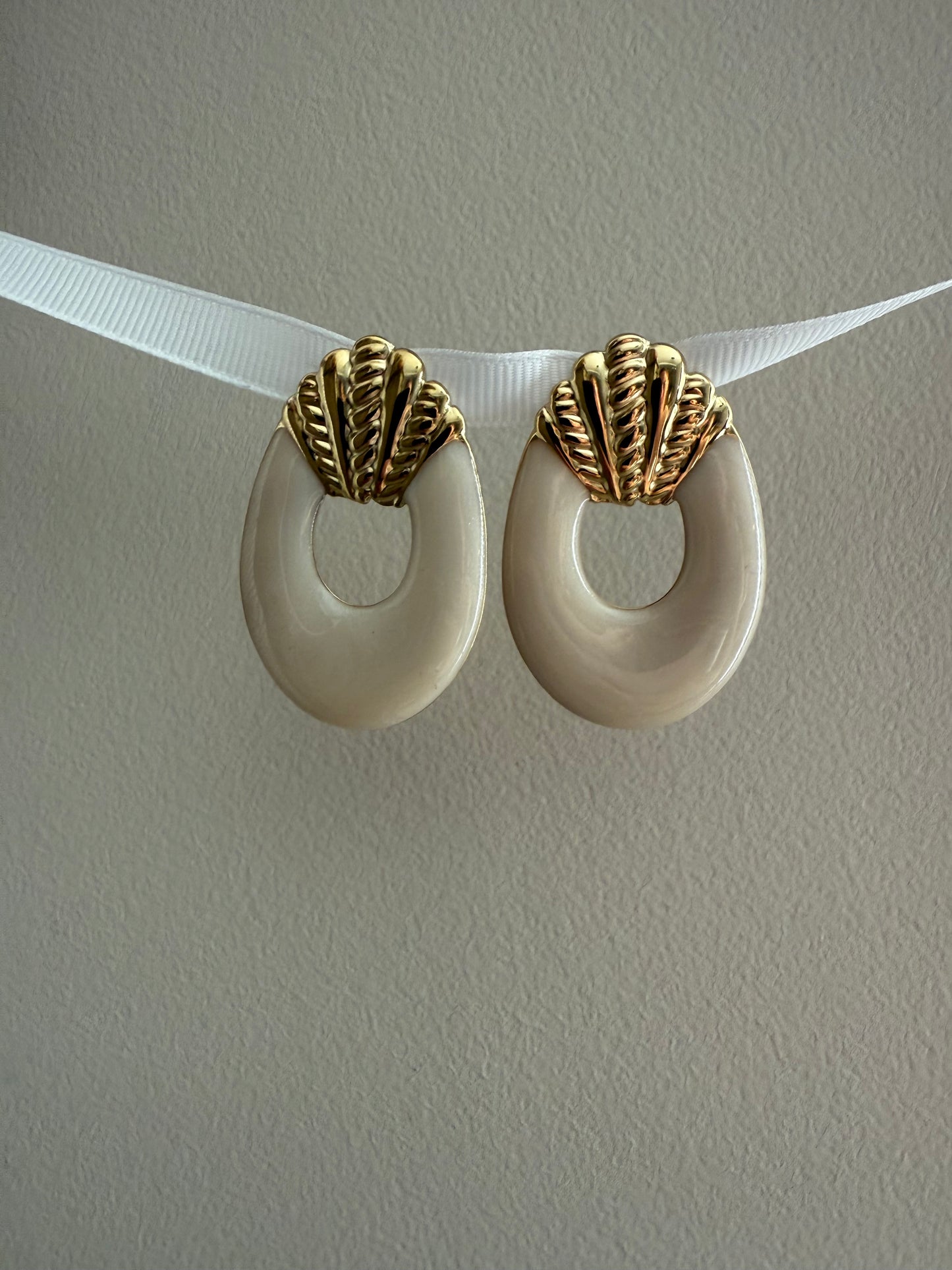 Boucles d'oreilles grand anneau épais style vintage