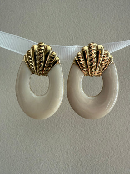 Boucles d'oreilles grand anneau épais style vintage