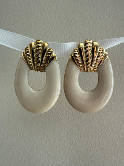 Boucles d'oreilles grand anneau épais style vintage