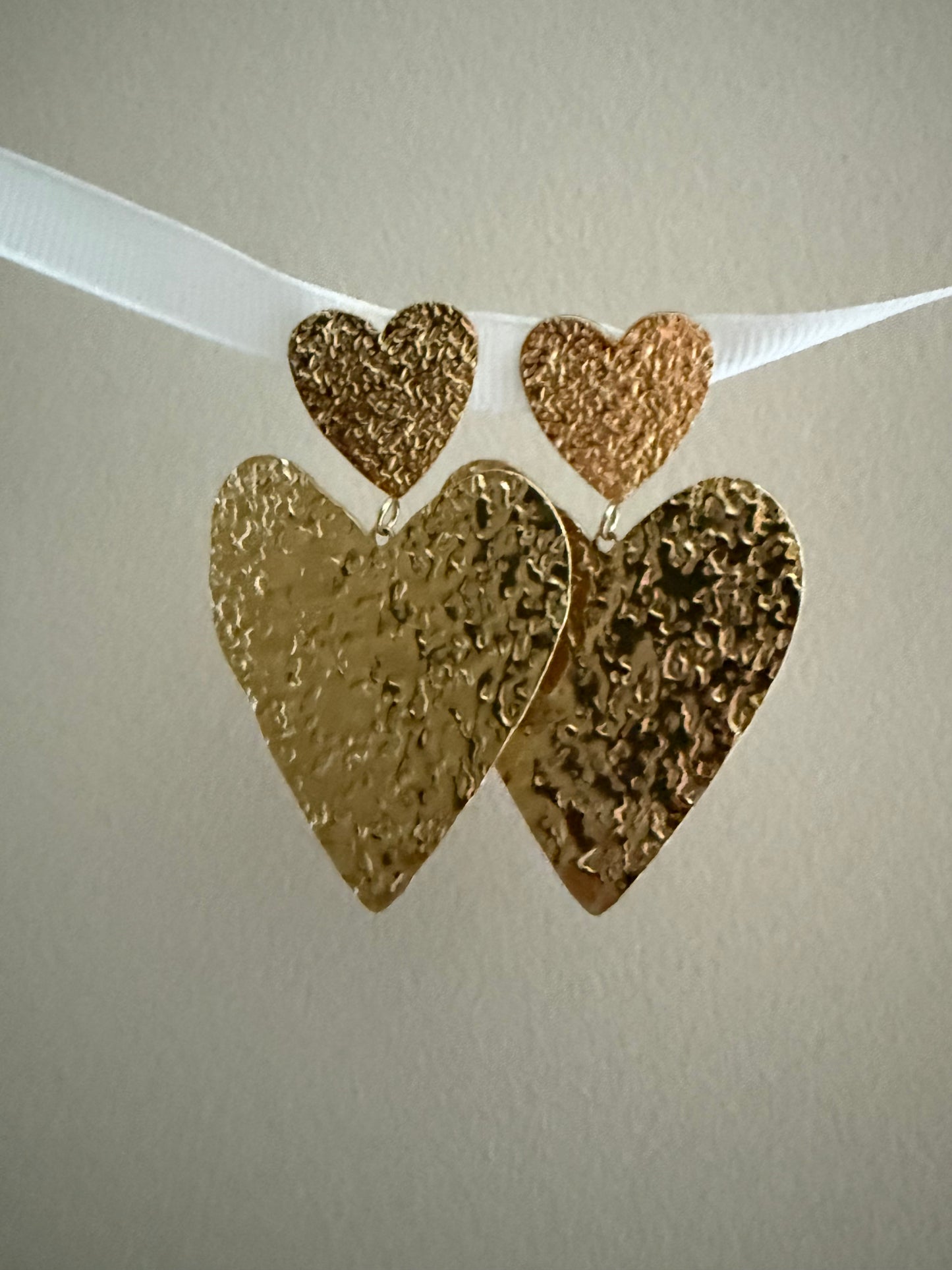 Boucles d'oreilles double coeur GF