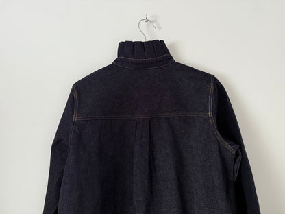 Robe en jean brut avec col