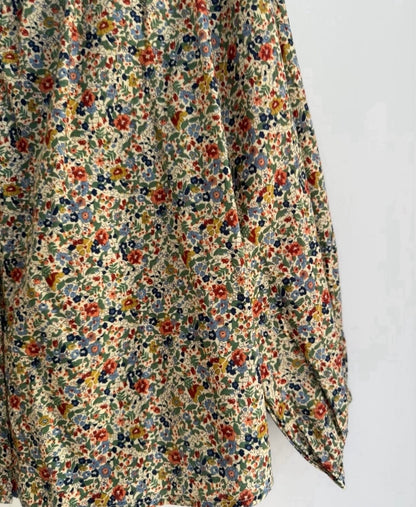 Blouse kaki imprimé fleuri