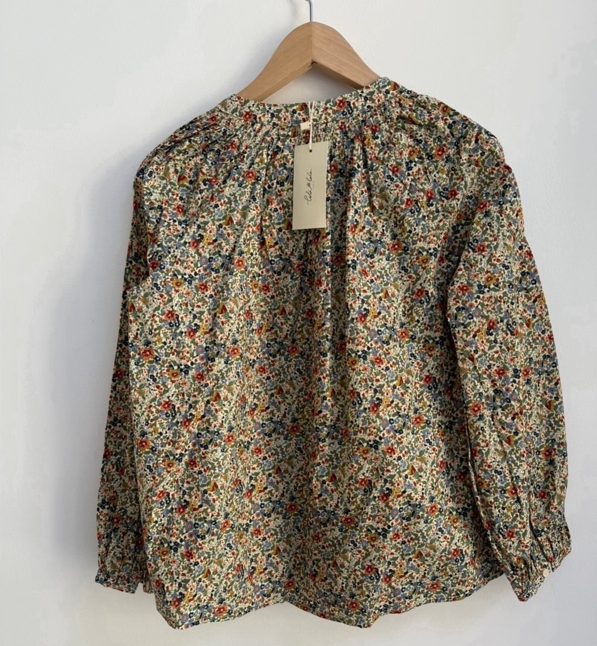 Blouse kaki imprimé fleuri