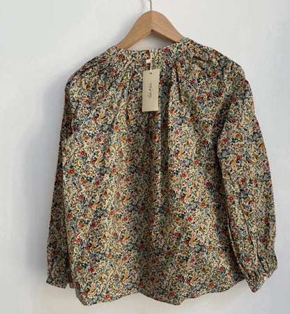 Blouse kaki imprimé fleuri