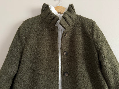 Veste avec col à bouclettes kaki