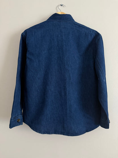 Chemise en jean avec col lavallière
